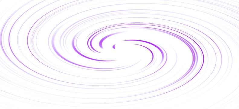 Vibrant purple swirling lines create a dynamic visual effect on a crisp white backdrop