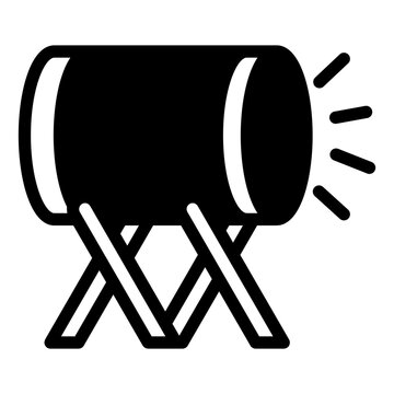bedug glyph icon vector illustration isolated on white background