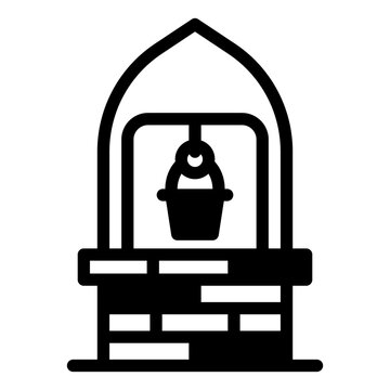 zamzam glyph icon vector illustration isolated on white background