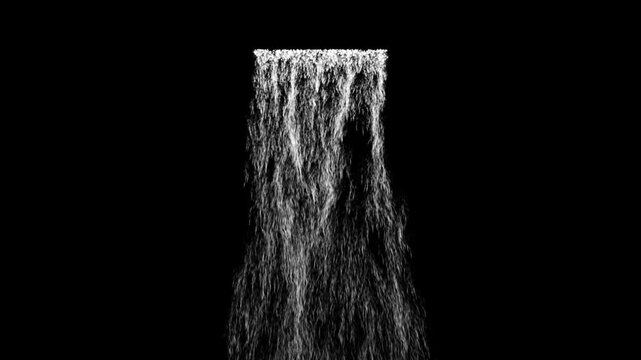 4K falling waterfall on floor drop background. waterfall texture animation falling down.