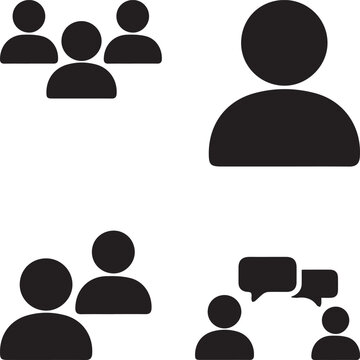 User Profile Vector Icon Set People Community Collection