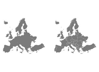 vector illustration of the Europe map © Rojaha