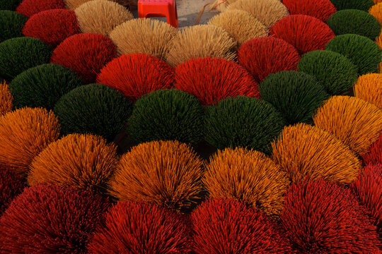 Bamboo incense sticks in Vietnam 