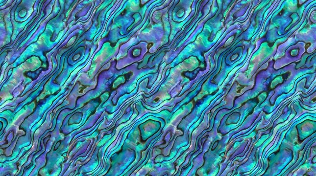 Abalone shell texture pattern with iridescent colors