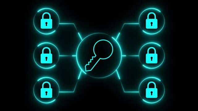 Passkeys and secure password less authentication technologies concept on the transparent background. Motion graphics. animation