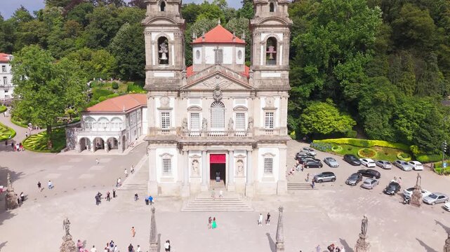 Pull Out View of Santuario do Bom Jesus do Monte, Braga, Portugal