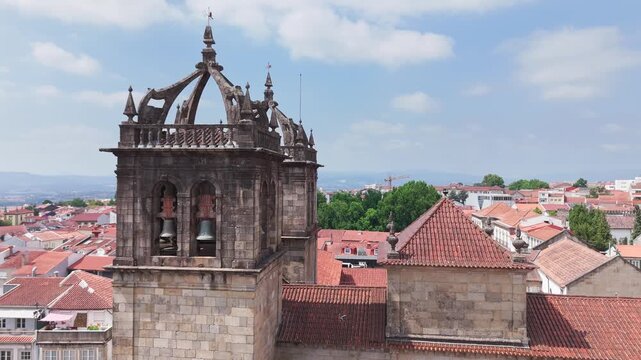 Aerial View of Se de Braga, Braga, Portugal