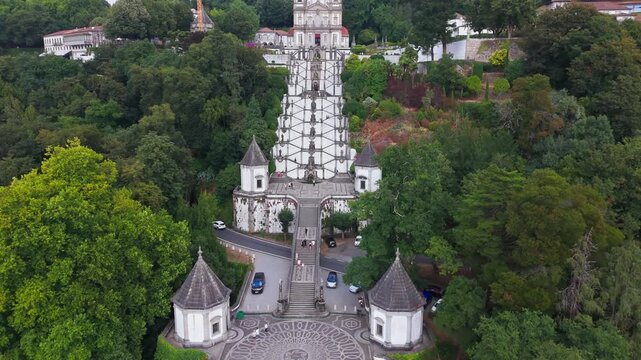 Aerial View of Santuario do Bom Jesus do Monte, Braga, Portugal