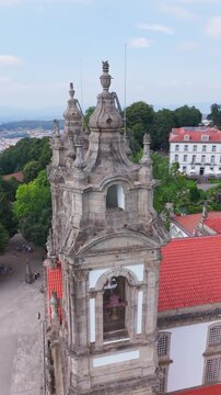 Aerial View of Basilica do Bom Jesus do Monte, Braga, Portugal
