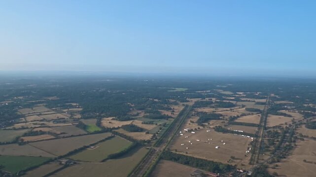 Royal Avenue: 4K Aerial Flight Over the Long Walk, Windsor Great Park towards Windsor Castle, Berkshire
