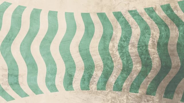 Abstract green wavy lines motion background, with grunge texture