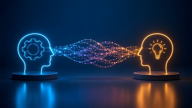 Artificial Intelligence Knowledge Transfer And Creative Brainstorming Dialogue Between Human Heads