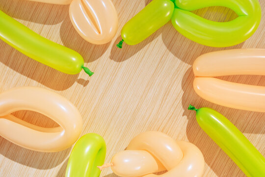 Striking colourful balloons