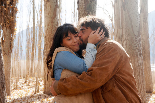 Couple sharing a warm embrace