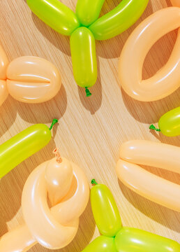 Striking colourful balloons