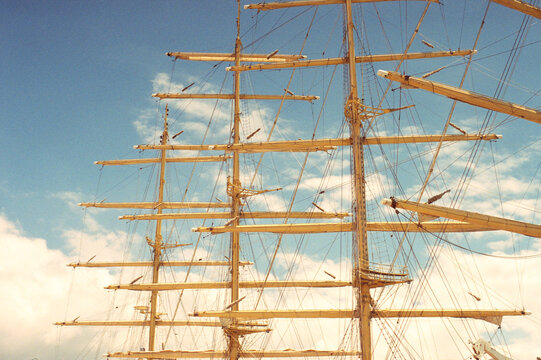 Ship Masts In Sky