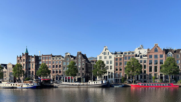 Amsterdam houses along a canal