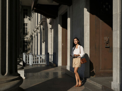 Standing Outside a Historic Building