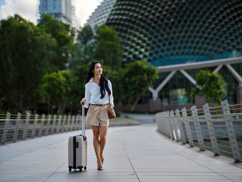 Walking Along Marina Bay Waterfront