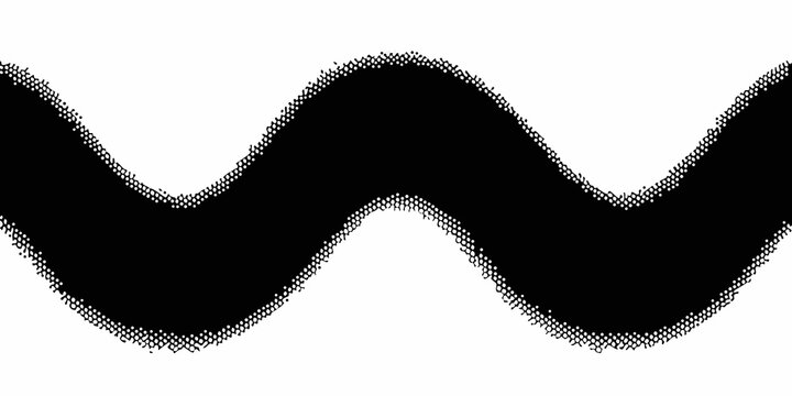 Halftone Sine Wave Pattern On White Background A Repeating Black And Gray Design