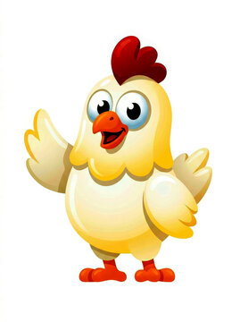 Chicken illustration isolated on white background