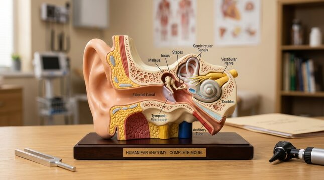 Human ear anatomy model medical science education