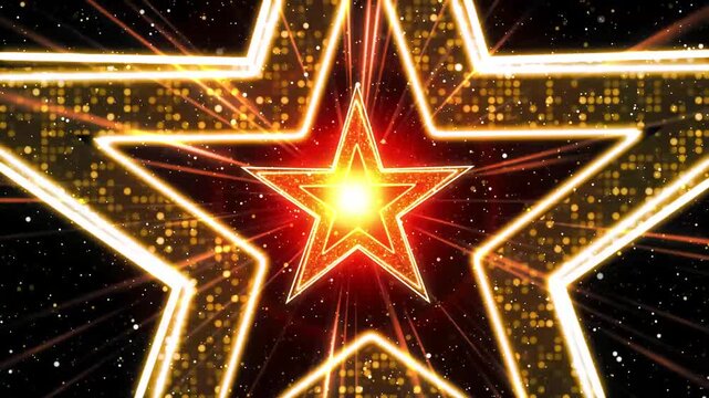 Magic sparkle stars line animation with glowing glitter dust, fairy wand trail, luxury twinkle transition, festive star burst particles, overlay for motion graphics, black background. 4k video