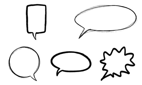 Creative speech bubble PNG overlay collection isolated on transparent background for photo editing