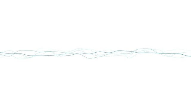 Minimalist Blue Digital Audio Waveform Signal Animation on White Background
