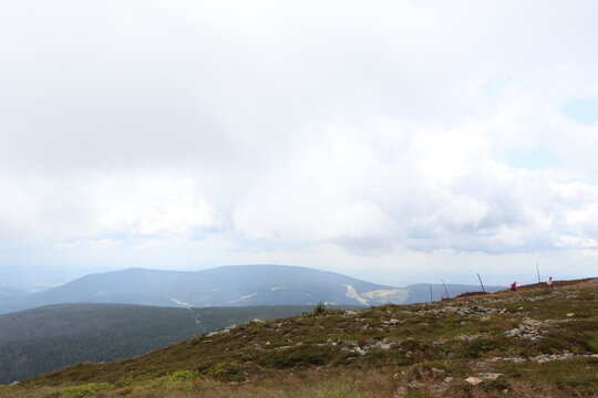 clouds over the mountains