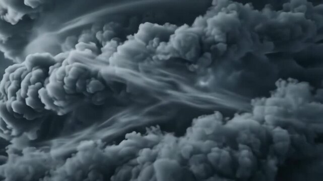 Storm Cloud Swirls: An abstract and dramatic depiction of swirling dark storm clouds, conveying a sense of power, mystery, and impending weather event.