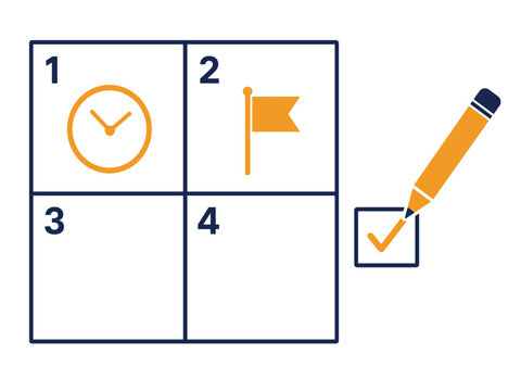 Eisenhower matrix concept for prioritizing tasks and managing time effectively