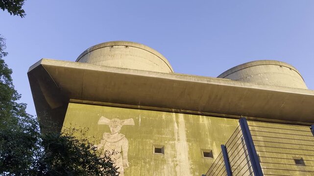 Arenbergpark Flak Tower Anti Aircraft Gun Tower in Vienna Austria