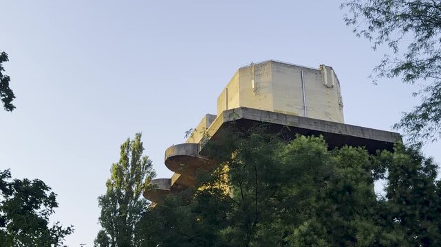 Arenbergpark Flak Tower Anti Aircraft Gun Tower in Vienna Austria