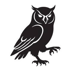 Fototapeta premium Owl Side Profile Icon