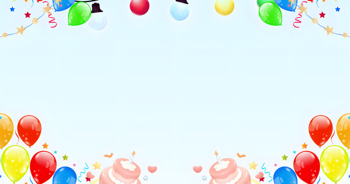 birthday card with balloons