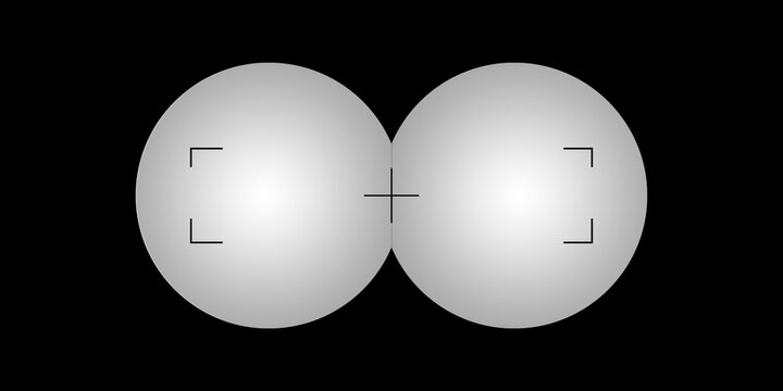 Binoculars view overlay on transparent background | Binoculars viewfinder with transparent background | Binoculars view | viewfinder frame