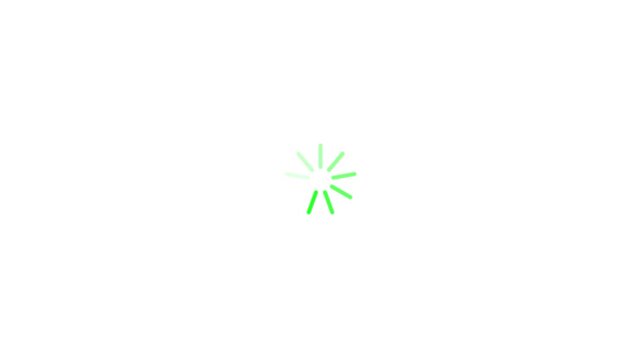 Green Loading wheel animation . Animation  circle loading gif video icon. Loading circle animation. Seamless Loop. Dots, circle and animation icon for white background 4k stock  video.