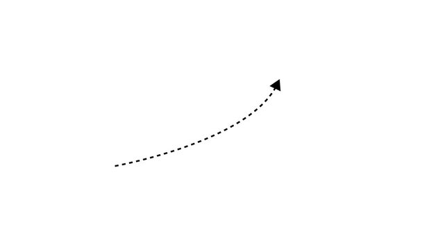 Mouse cursor arrow double-click animation on with white background.