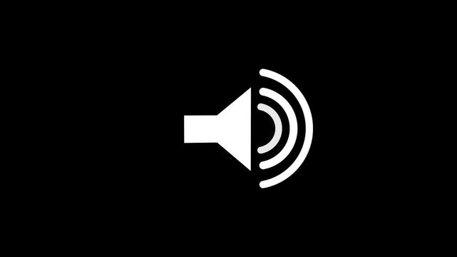 Speaker Volume Control UI Line Icon animation..