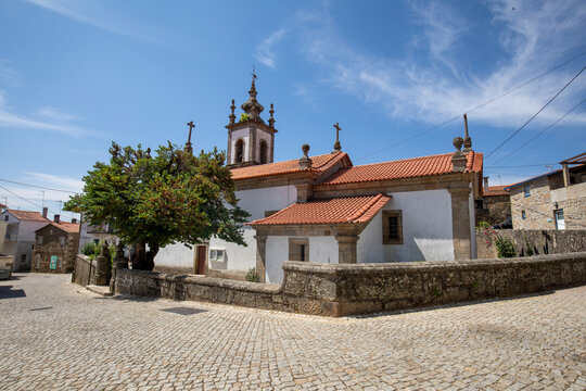 Videmonte Parish Church, situated in the Guarda region of Portugal, in the Baroque style