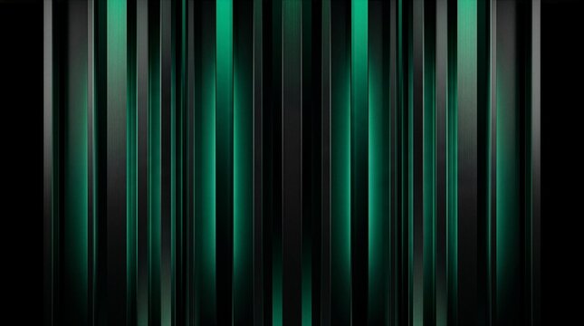 Abstract geometric background featuring vertical dark metal panels with vibrant emerald green