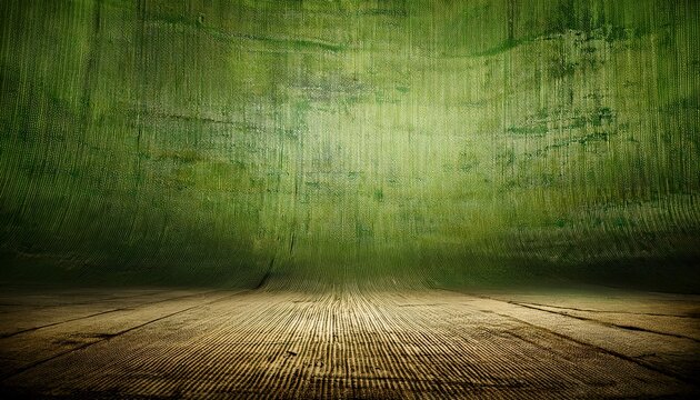 light green aged studio cyclorama with worn curved wall and floor