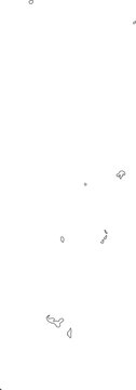 Map of Tonga Islands Stroke Outline Transparent Editable Vector.