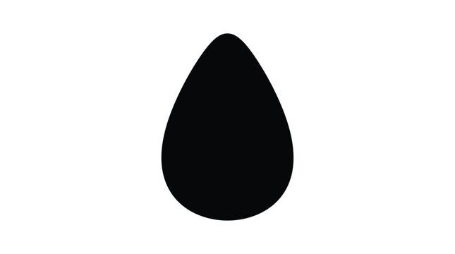 Drop shaped silhouette against a white background silhouette