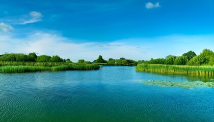 Fototapeta premium photo of a seamless texture of calm pond water