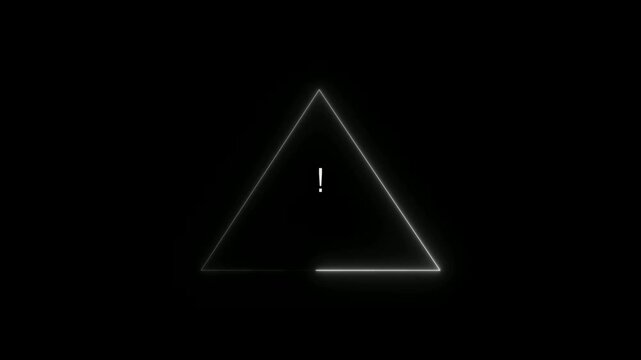 neon light Triangle animation video.4k stock video
