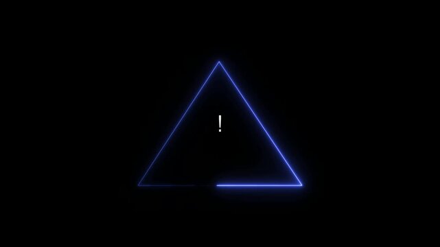 neon light Triangle animation video.4k stock video