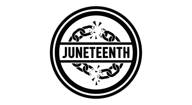 Juneteenth Emblem with Broken Chains Icon