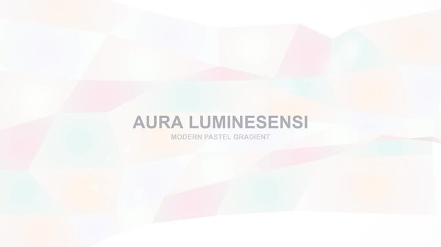 Soft Pastel Gradient Abstract Background with Luminous Geometric Polygonal Pattern and Light Flares